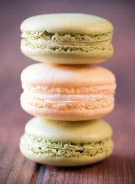 Colorful macaroons Stock Photos