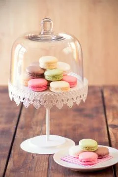 Colorful macaroons Stock Photos