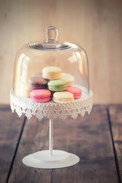 Colorful macaroons Stock Photos