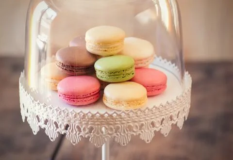 Colorful macaroons Stock Photos