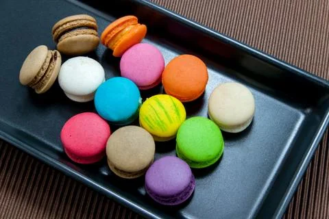 Colorful macaroons Foto stock