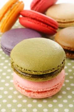 Colorful macaroons Stock Photos