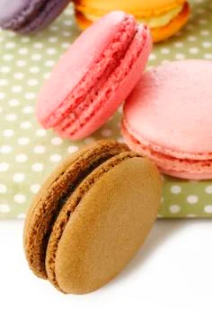 Colorful macaroons Stock Photos