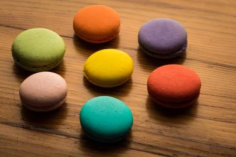 Colorful macaroons Foto stock