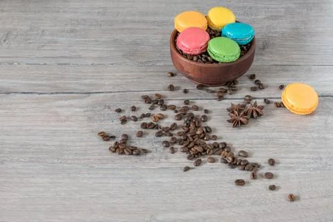Colorful macaroons Stock Photos