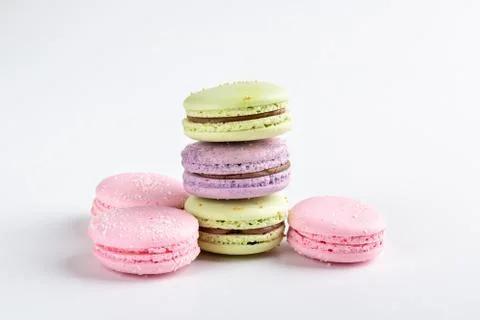 Colorful macaroons Stock Photos