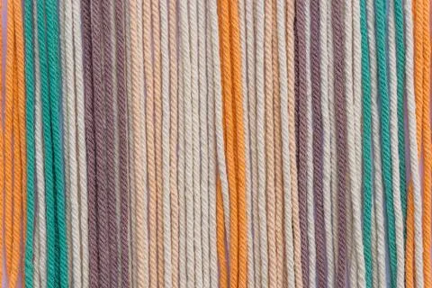 Colorful macrame threads texture closeup Stock Photos