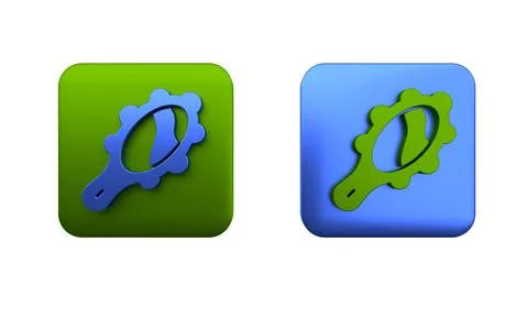 Colorful Magic hand mirror icon isolated on white background. Square button.. Illustrazione stock