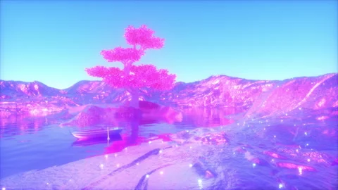 Colorful Magic Landscape Background Stock Footage 169489219