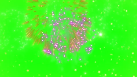 Colorful Magic Particle Explosion on Green Screen Background Stock Footage 337634489