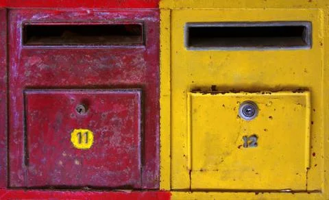 Colorful mailboxes Foto stock