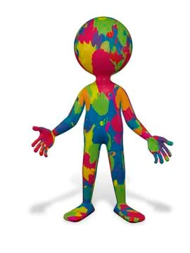 Colorful man Stock Illustration