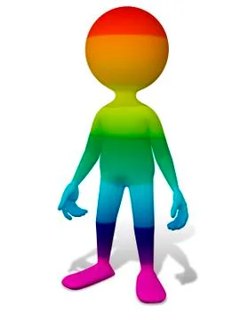 Colorful man Stock Illustration