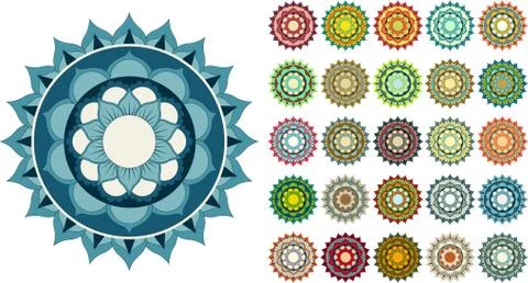 Colorful Mandala design Stock Illustration