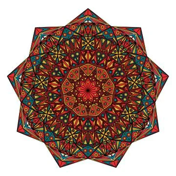 Colorful mandala design Illustrazione stock