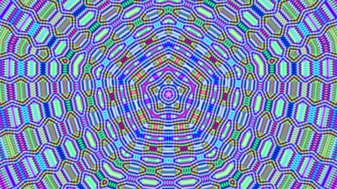 Colorful Mandala Kaleidoscope Hypnotic Animation Loop Stock Footage 257761753