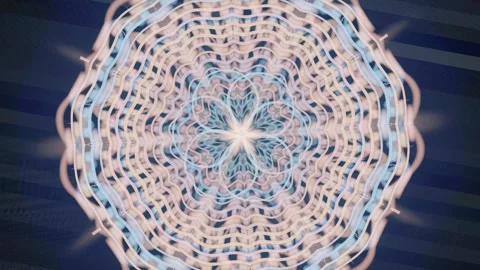 Colorful mandala pattern with intricate design and soft glow Stock Footage 337384644