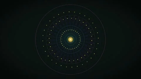 Colorful mandala pattern with light effects in dark background Stock Footage 337239271
