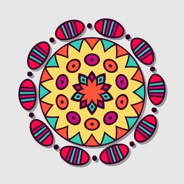Colorful mandala vector Illustrazione stock