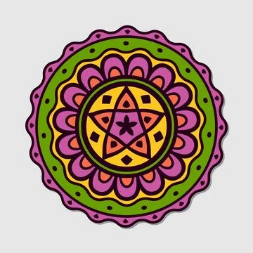 Colorful mandala vector Illustrazione stock