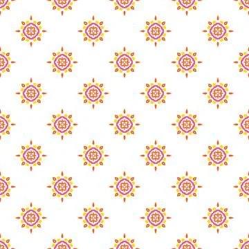 Colorful mandala vector pattern. Seamless oriental ornament Illustrazione stock