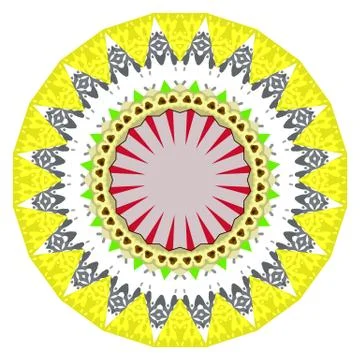 Colorful mandala on the white background. Stock Illustration