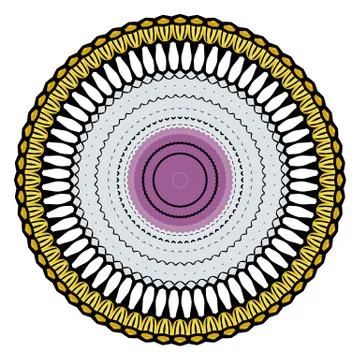 Colorful mandala on the white background. Illustrazione stock