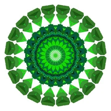 Colorful mandala on the white background. Stock-Illustration
