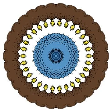 Colorful mandala on the white background. Stock Illustration