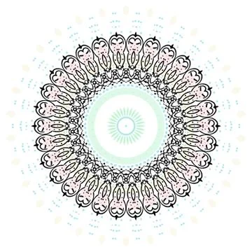Colorful mandala on the white background. Stock-Illustration