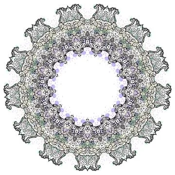 Colorful mandala on the white background. Stock Illustration