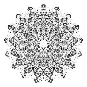Colorful mandala on the white background. Stock Illustration