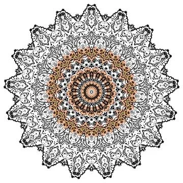 Colorful mandala on the white background. Stock Illustration