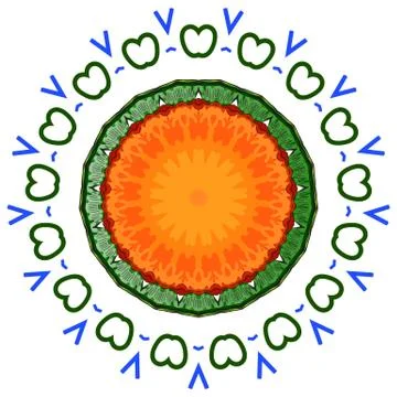 Colorful mandala on the white background. Stock-Illustration