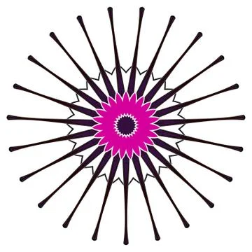 Colorful mandala on the white background. Illustrazione stock