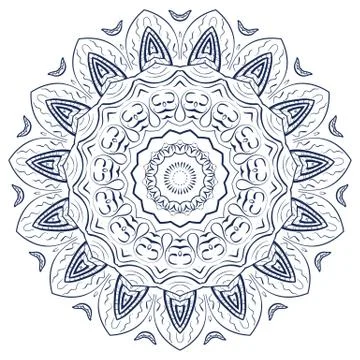 Colorful mandala on the white background. Stock Illustration