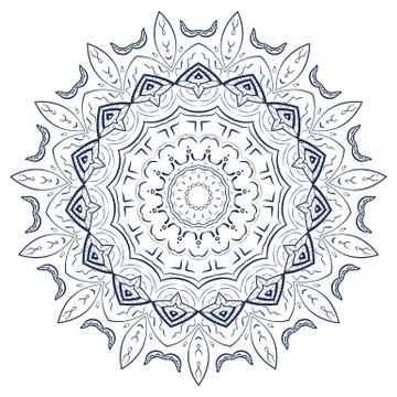Colorful mandala on the white background. Stock Illustration