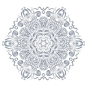 Colorful mandala on the white background. Stock Illustration