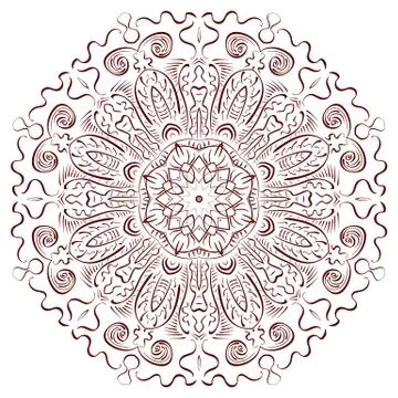 Colorful mandala on the white background. Stock Illustration