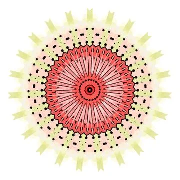 Colorful mandala on the white background. Stock Illustration