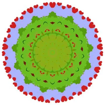 Colorful mandala on the white background. Stock-Illustration