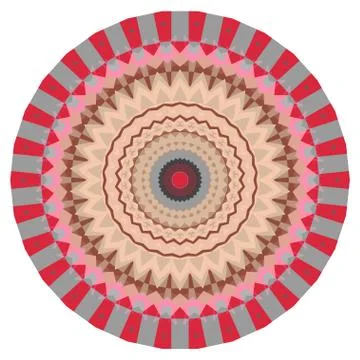 Colorful mandala on the white background. Stock Illustration