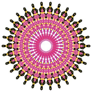 Colorful mandala on the white background. Stock-Illustration