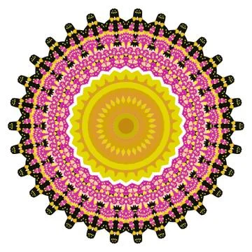 Colorful mandala on the white background. Stock-Illustration