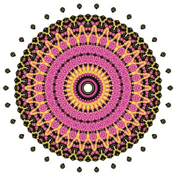 Colorful mandala on the white background. Illustrazione stock