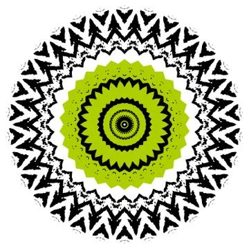 Colorful mandala on the white background. Stock Illustration