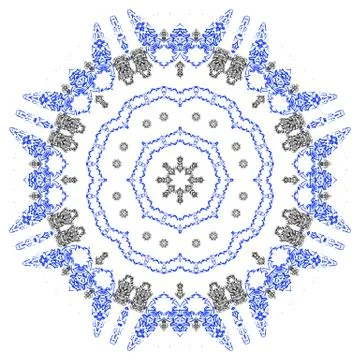 Colorful mandala on the white background. Stock Illustration