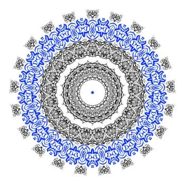 Colorful mandala on the white background. Stock Illustration