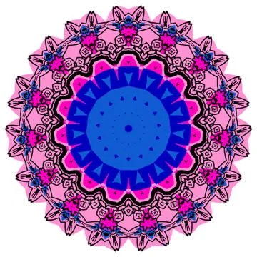 Colorful mandala on the white background. Stock Illustration