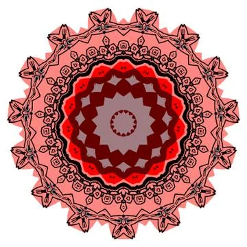 Colorful mandala on the white background. Stock Illustration